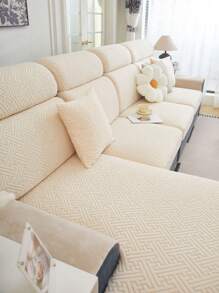 1PC Jacquard Sofa Cushion Cover Living Room Short Plush Sofa Cover Pet Elastic Sofa Protective Cover Home Decoration