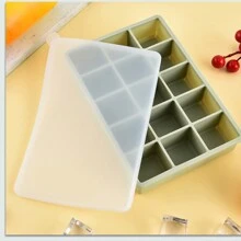 1 个冰块托盘，硅胶冰模，大容量，带盖，方形，易取出，方便制冰机，密封包装，配件，厨房小工具 - 彩色 - 查看 3