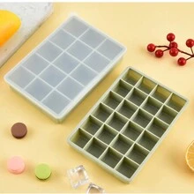 1 个冰块托盘，硅胶冰模，大容量，带盖，方形，易取出，方便制冰机，密封包装，配件，厨房小工具 - 彩色 - 查看 2