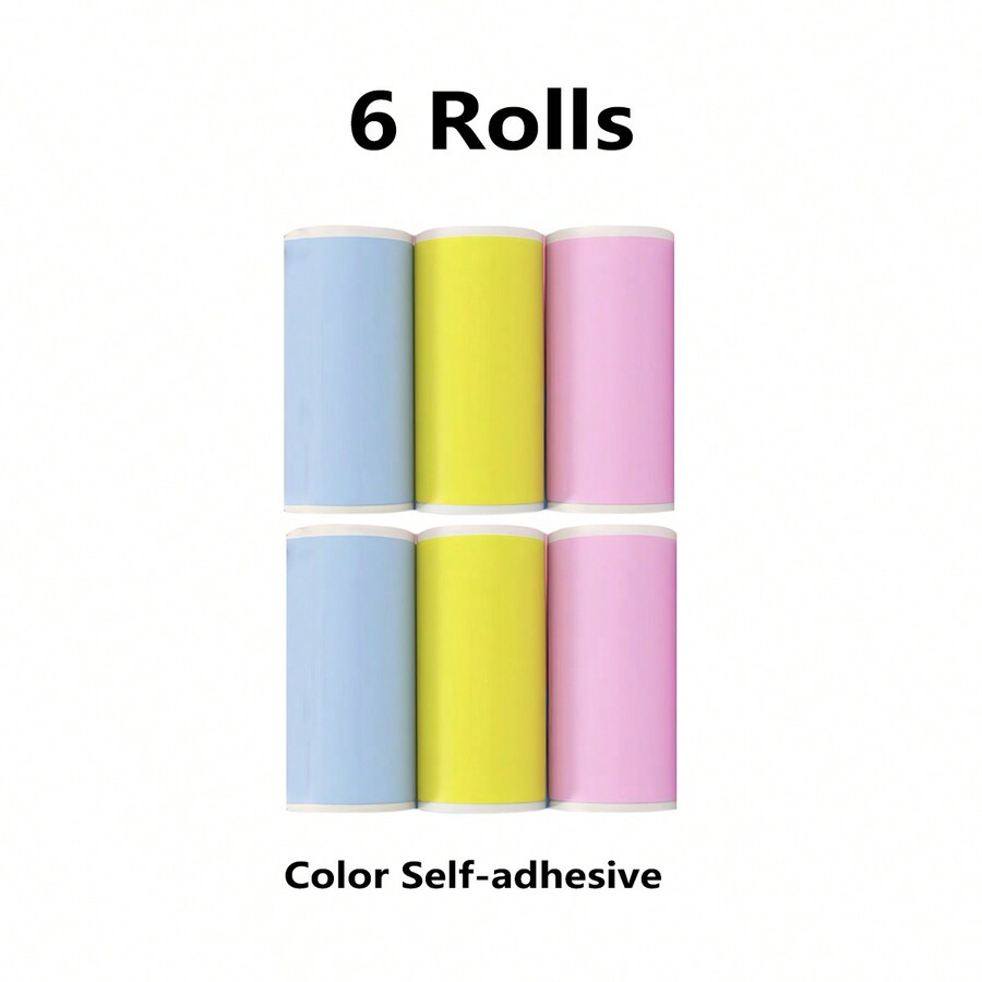 Colorful Mini Thermal Printer Sticker Paper, SelfAdhesive, For