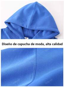 Sudadera con capucha impresa en letras bolsillo casual sudadera con capucha de algodón de manga larga sudadera con capucha otoño e invierno femenino