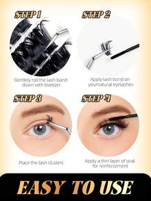 Colash 608PCS/640PCS/624PCS 超柔软 0.05 毫米睫毛簇 DIY 睫毛延长套件，超大体积睫毛书 8-16 毫米 C/D 卷曲黑色假睫毛，合成貂皮睫毛，浓密卷曲自然柔软 - C - 查看 8