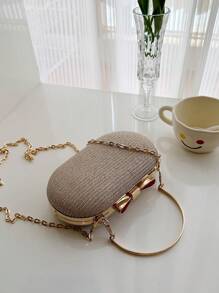 Mini sac de soirée élégant et à la mode / pochette brillante / sac de soirée scintillant en strass, chaîne métallique, sac doré pour fête de mariage, sac à bandoulière et sac à main pour femme, sacs de fête Tready, parfait pour fête, mariage, bal, dîner / banquet