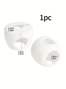 1 pieza Cubierta de perilla de puerta con bloqueo redondo, protector de manija de puerta para niños - Blanco - Ver 4