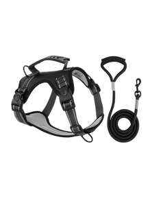 Reflective Adjustable Dog Harness And Leash Set, Breathable Mesh Pet Vest With Padded Handle Dog Lead, Suitable For Comfortable Outdoor Walks - Multicolor - View 22