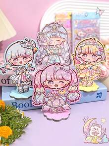 Pegatinas magnéticas decorativas cambiables Aki-Chan, imanes magnéticos de pie intercambiables para nevera, pegatinas magnéticas reutilizables DIY creativas - Unitalla - Ver 4