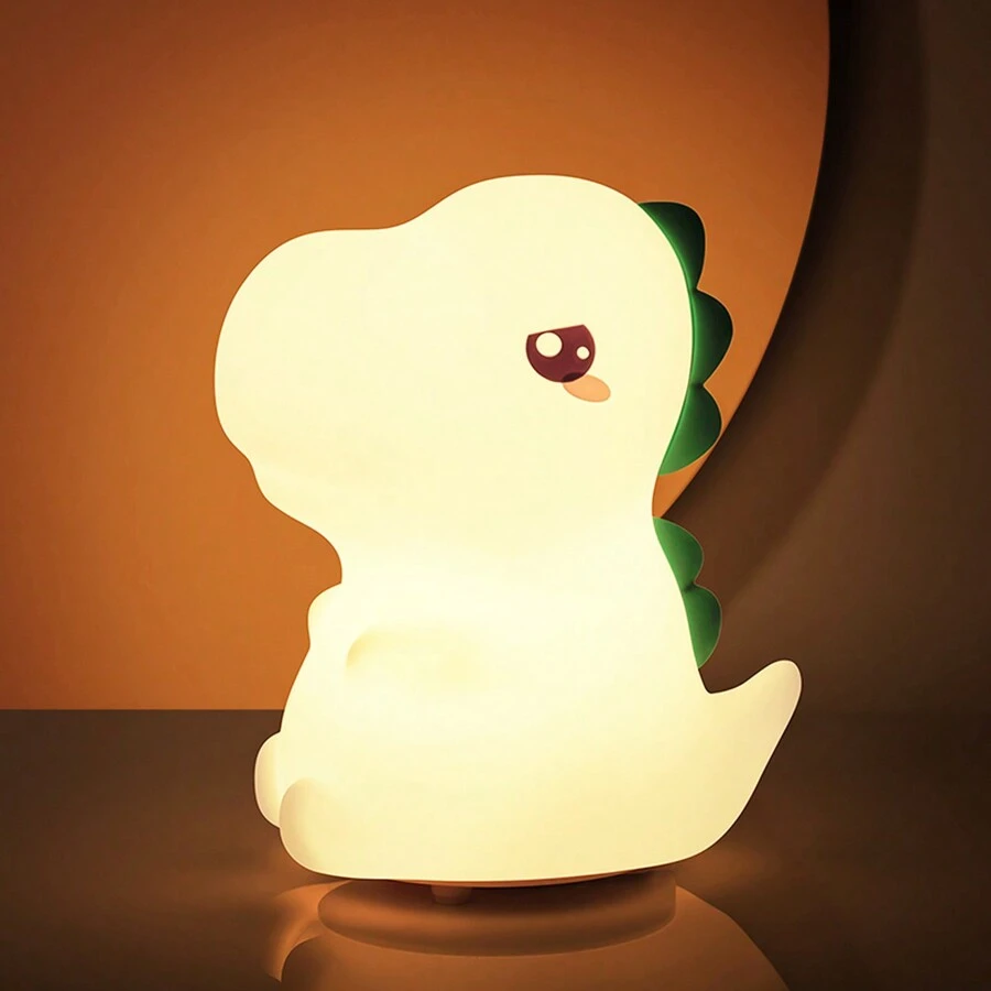 Touch Table Lamp Night Light Cute Led Lampshade Rabbit Unicorn Dinosaur - 恐龍 - 查看 1