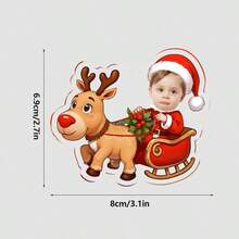 1 szt. Niestandardowy rodzinny wisiorek pamiątkowy ze zdjęciem dziecka, akrylowy wisiorek pamiątkowy w kształcie choinki, pierwszy wisiorek pamiątkowy na Boże Narodzenie, dla Twojej rodziny i przyjaciół, aby zapewnić wyjątkowe pamiątki, ciepłe prezenty świąteczne