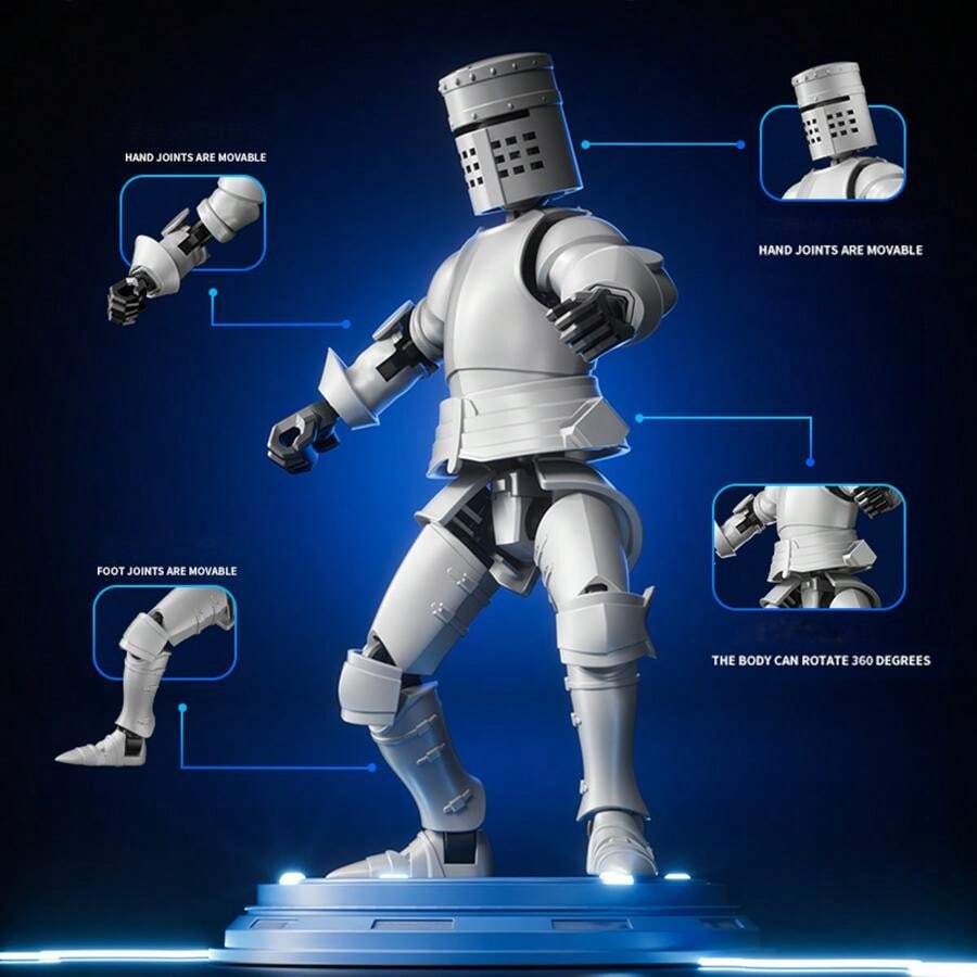 Figurine Squelette Articulée à 360° - Kit à Assembler, 13 Cm, Avec Armes - Pour Décoration, Jeu Ou Collection - 13