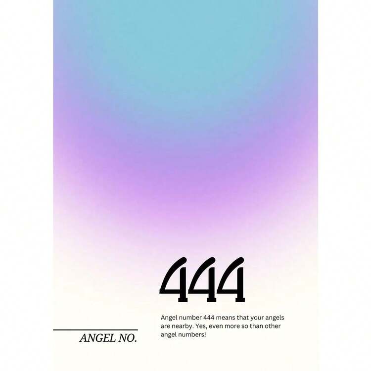 1pc Modern Angel Numbers Aura Cor Espiritual Estética Arte Pôster Pintura em Tela Impressões de Parede Imagem Para Sala de Estar Decoração de Casa Sem Moldura - Multicolorido - Ver 45