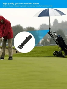 1pc Umbrella Holder For Golf Push Cart, Adjustable Golf Umbrella Holder, Golf Accessories, Compatible With Golf Bag, Trolley, Ball Cart, And Bike, Perfect Golf Supplies For Rainy Days