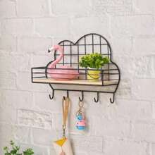 1 件北欧风格储物架，家庭客厅隔断书架，办公室壁挂书柜 - 彩色 - 查看 7