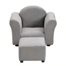 Chair,  Upholstered Couch With Ottoman