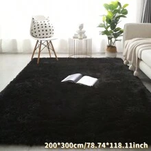 D35 High Resilience Foam Upgraded Black Carpet, Room Decoration Carpet For Living Room, Bedroom, Large Rug Mat