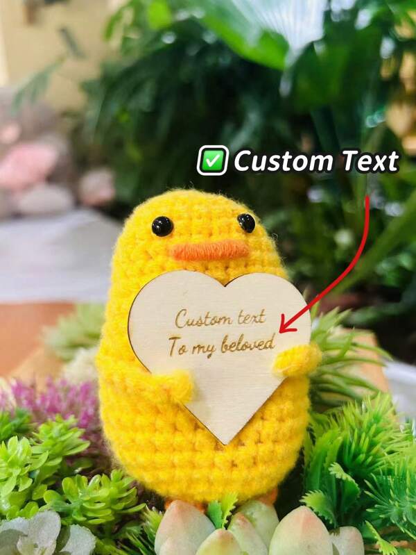 1 peça de estatueta inspiradora personalizável gravada a laser, imitando um design de pato fofo, presente divertido perfeito para festas, casamentos e aniversários