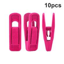 10pcs /20pcs Velvet Hangers Clips, Pants Hangers Velvet Clips, Strong Finger Clips Perfect For Thin Velvet Hangers