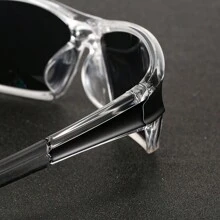 WSZ Retro Cycling Fishing Unisex Sports Fashion Glasses, Plaid Pattern Sports Glasses, Luxury Brand Designer Fashion Glasses, Tropical Beach Resort Summer Colorful Shiny Material Elegant Aesthetic Beach Resort, Outdoor, Travel Decorative - F620 - View 10