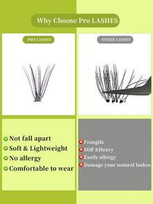 Bộ 200 sợi mi nối Nga Volume, Độ dày 0,05mm, Chiều dài hỗn hợp 8-16mm, Độ cong chữ D, Mi siêu dày, Mi tự nhiên, Thích hợp cho người mới bắt đầu tự làm, Mi giả Mink có thể tái sử dụng - D - Xem 3