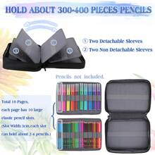 1 szt. Piórnik o dużej pojemności z 300 przegródkami, Przenośny czterowarstwowy organizer w jednolitych kolorach w jednolitych kolorach, Klasyczne artykuły papiernicze i szkolne akcesoria biurowe, Wielowarstwowe etui na kolorowe ołówki, markery i długopisy Przekształcane pudełko na artykuły papiernicze, Idealny prezent dla dzieci i studentów, Minimalistyczne miejsce do przechowywania Torba dla chłopców i dziewcząt