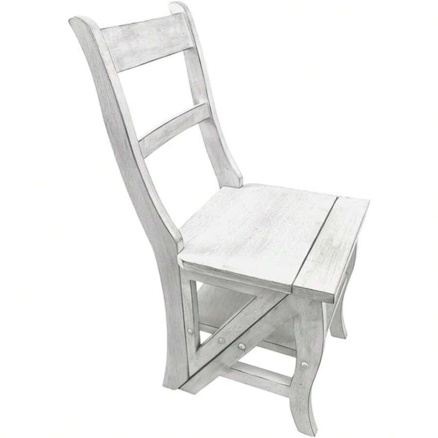 Folding Library Ladder Chair In White SHEIN USA