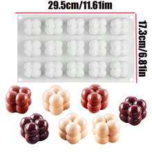 1pc 3D 15 Grid Lemon Mousse Mold, Home Kitchen Fruit Baking Mold, DIY Chocolate, Sandwich, Soap, Candle Silicone Mold 15 With Apple, 12 With Banana Mold