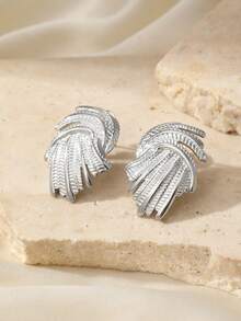 Aomogo 1 Cặp bông tai đinh tán hình học không đối xứng, mặt dây chuyền bằng thép không gỉ độc đáo theo phong cách Âu Mỹ thời trang, quà tặng cho phụ nữ - bông tai - Xem 8