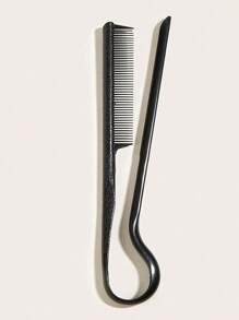 WANMEI 1pc V-Shape Straightening Comb, Carbon Fiber Comb, Heat-Resistant Carbon Fiber Comb, Double-Sided Clip Straightener, Straightening & Curling Comb, Flat Top Comb, Spring Clip Straightening Comb, Home Use Carbon Fiber Hair Straightening Comb, Protect Your Hair Brushes, Combs, Hair Styling Tools, Hair Products And Accessories - Black - View 11