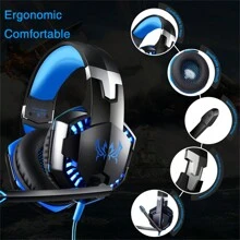G2000 Gaming Headset-Surround Stereo Gaming Headphones With Noise Cancelling Mic, LED Lights & Soft Memory Earmuffs - Nhiều màu - Xem 6