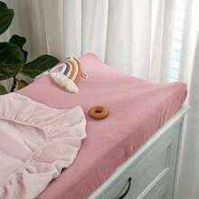 2 件装中性婴儿尿布垫套柔软尿布台垫套换尿布垫床单适合女孩和男孩情人节爱