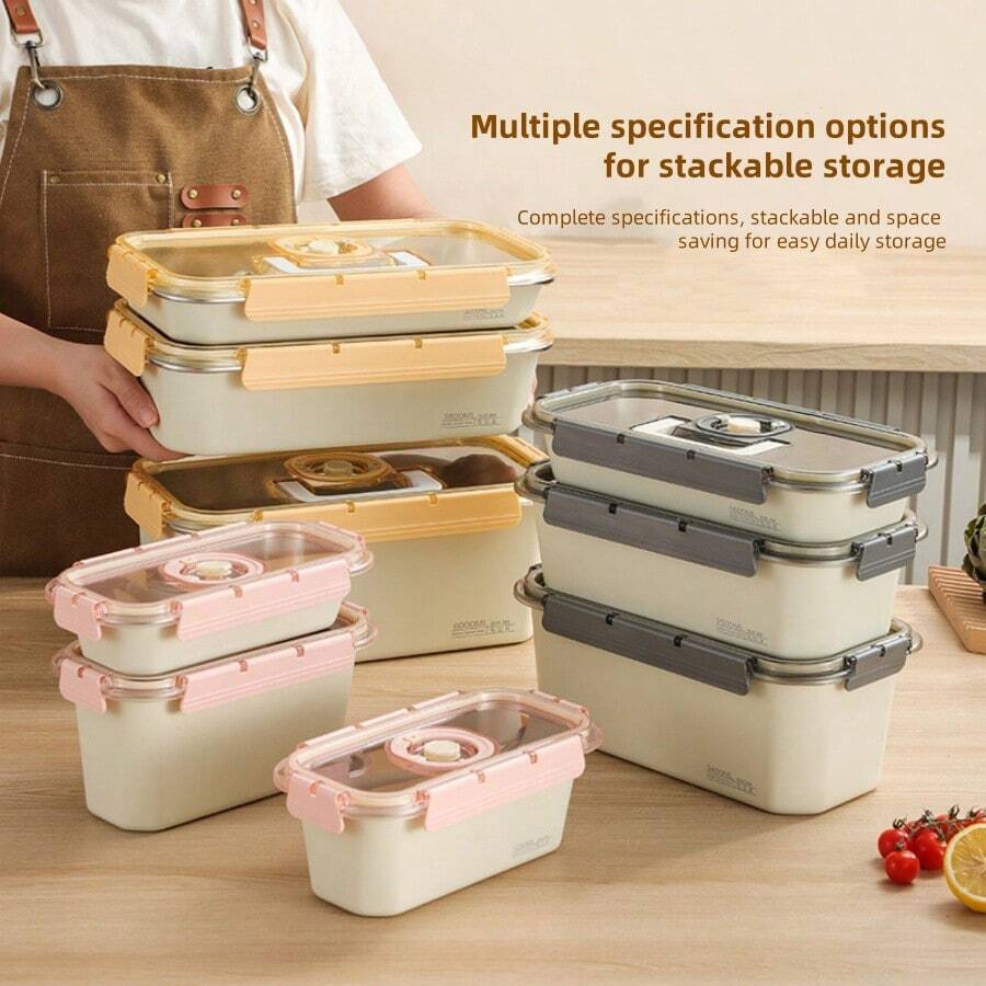 Stainless Steel Food Container, Refrigerator Safe Airtight Lunch Box