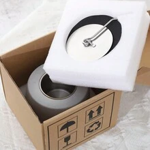Bộ 4 lò sưởi để bàn hiện đại di động, lò sưởi mini để bàn - Hoàn thiện bằng sơn mài, thông gió tự nhiên, an toàn khi sử dụng trong nhà và ngoài trời, có nắp chữa cháy - Lò sưởi không khói thanh lịch, thích hợp cho trang trí sân trong, sân, tiệc tùng và bàn tiệc Giáng sinh - Xám - Xem 6