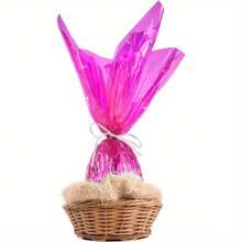 1 لفة من ورق التغليف السيلوفان الملون، بطول 100 قدم وعرض 15.7 بوصة، مناسب لسلال الهدايا، ديكورات عيد الميلاد، تغليف باقات الزهور وغيرها. مصنوع من مواد بلاستيكية، ورق تغليف، ورق نسيجي، لوازم باقات الزهور، ورق تغليف الزهور، تغليف الهدايا، تغليف الزفاف، ديكور لأي مناسبة (100 قدم (15.7 بوصة عرض)) - متعدد الألوان - مشاهدة 4