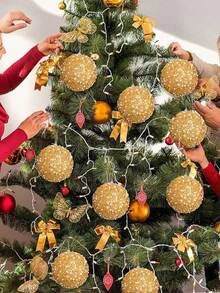 Đồ trang trí quả bóng Giáng sinh, Đồ trang trí Giáng sinh chống vỡ Quả bóng cây thông Noel Đồ trang trí tiệc cưới Trang trí ngày lễ để bàn Trang trí cây nhỏ (Vàng), Giáng sinh - Nhiều màu - Xem 4