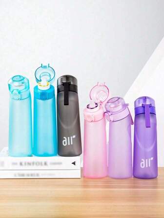 1pc Large Capacity Flavored Water Bottle, Portable Outdoor Sports Leak Proof Travel Straw Water Bottle, Drinking Bottle With One Random Flavoured Pods, Scent Water Cup Sports Water Cup Suitable For Outdoor Sports, Gyms, Schools