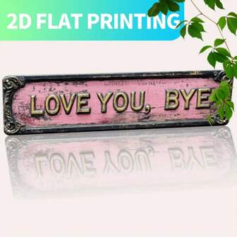 16 Inch X 4 Inch "I Love You, Goodbye" Retro Metal Wall Sign - Farmhouse Metal Decor For Home, Farmhouse, Bathroom, Cafe, Garage, Porch And Bedroom, Easy To Install With Random Holes On Top, Bottom, Left And Right, Valentine's Day, Valentines Decorations, Valentines Gifts,Home Decor ,Room Decor,Wall Decor Birthday Graduation