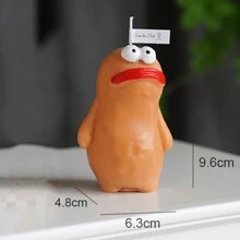 圣诞节手工创意独特蜡烛-古怪的泥泞怪物卡通香味蜡烛，适合和瘦子 - 彩色 - 查看 12