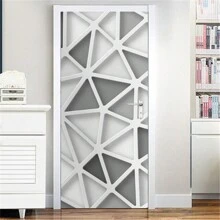 Custom Modern Refrigerator Door Sticker PVC 3D DIY Self-Adhesive Abstract Fashion WallpaperBedroom Kitchen Bathroom Entrance Living Room Art Poster Mural Stickers Home Personalised Stickers