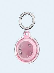 1pc Waterproof Protection Case Keychain Compatible With Apple AirTag Locator Tracker, Full Protective TPU Cover