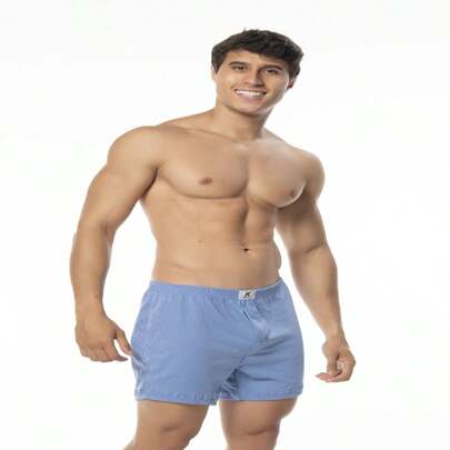 Cueca Samba Canção Lisa Keeper Masculino Algodão Com Abertura