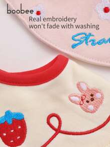 3 件皇冠设计防水婴儿围兜，360° 可旋转 - 专为流口水的婴儿设计，防止衣服被弄湿，面料带有精美的刺绣，是婴儿派对、圣诞节、感恩节、新年的完美礼物