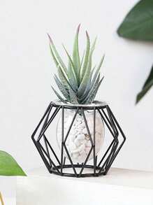 带铁架的斯堪的纳维亚玻璃花盆花盆架，水培玻璃容器，家庭装饰用绿色植物和花卉节日装饰礼物生日毕业 - 彩色 - 查看 10