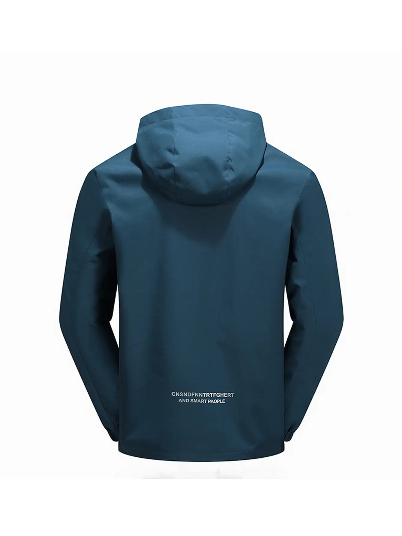 Plus Size Men's Hooded Outdoor Softshell Jacket, Casual Sports Windbreaker