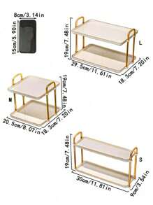 1pc 2-Tier Plastic Dessert Stand, Suitable For Kitchen, Dining Room, Living Room, Fits Teaware, Tableware, Candy, Cookies, Bread, Wedding, Party, Gift, Birthday, Christmas - Milk Platinum Tray Double Layer - View 10