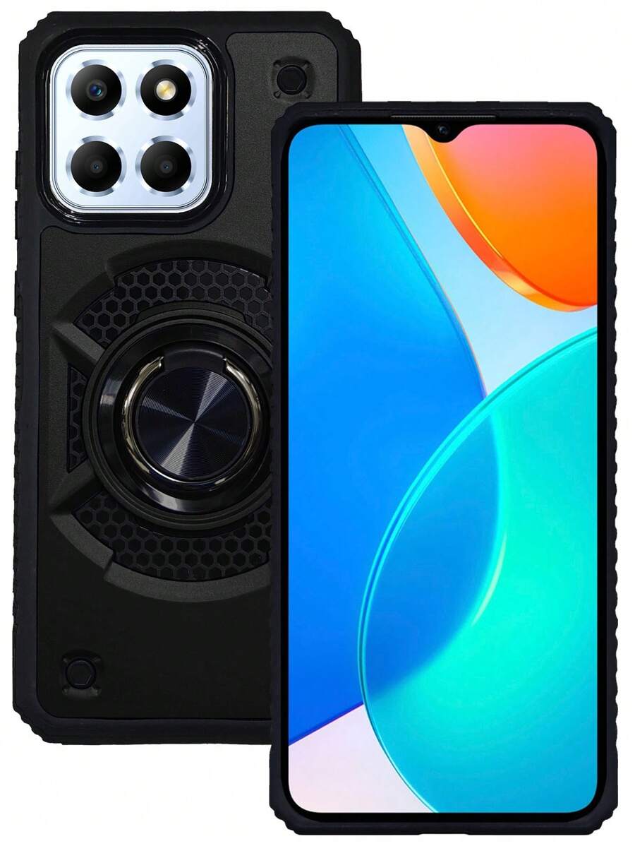 FUNDA USO RUDO CON CLIP O CON ANILLO PARA HONOR X6 HONOR X6S HONOR X8 5G - Negro - Ver 1