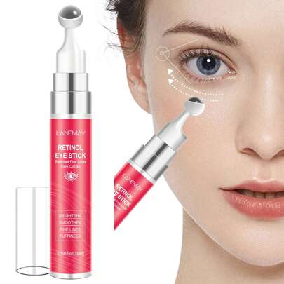 Crema para los ojos con retinol - Reduce las líneas finas, las ojeras, las bolsas y la hinchazón de los ojos, mejora el brillo de la piel y la hidrata - Apta para todo tipo de pieles