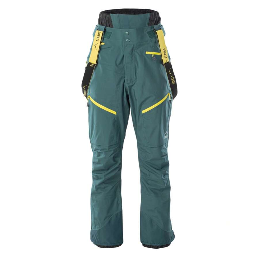 Elbrus Boyfriend Style Mens Svean Ski Trousers (June Bug/Citronelle) - Teal Blue - View 1