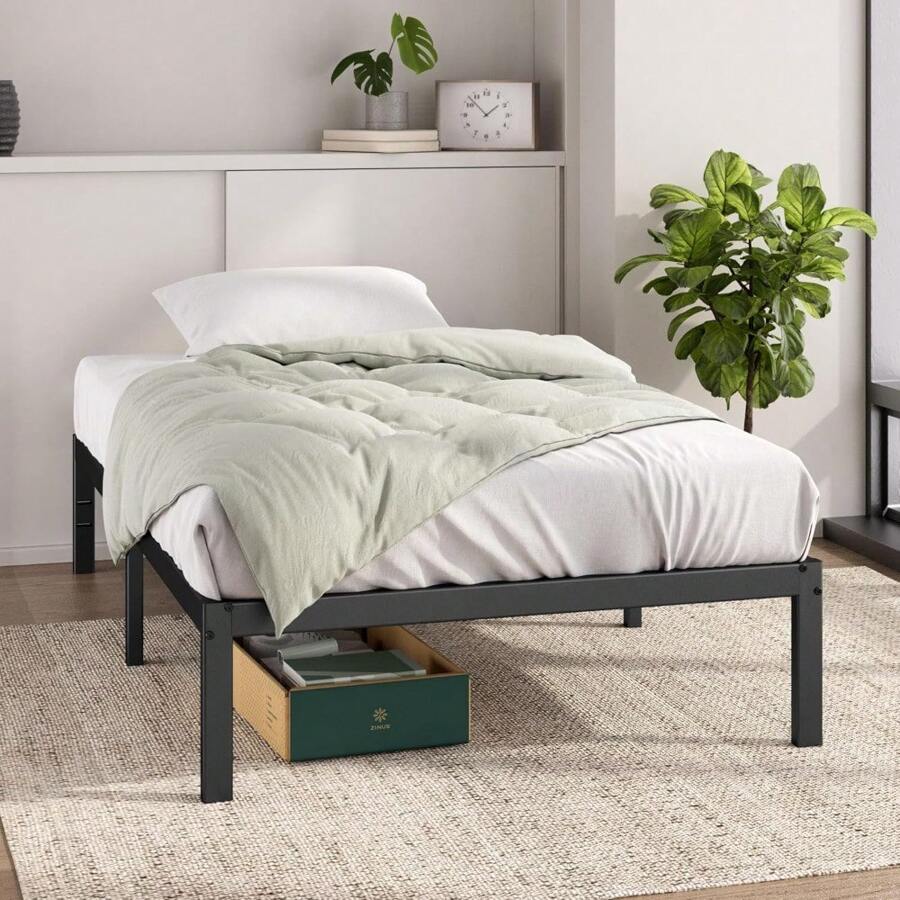 Single Bed Frame Bed 90 X 190 Cm 36cm Height Metal Bed Frame With