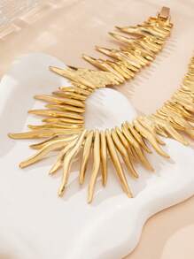 1 件欧美朋克风格金属项链，夸张金属项链适合日常佩戴 - 金屬感項鍊 - 查看 9