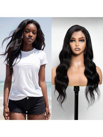 36Inch Discount Boby Wave Hair 180% Density 13x4 Front Lace Wigs Human Hair Haircut Transparent Lace Hair Wigs Pre-Plucked Hairline With Baby Hair Natural Black Ladies Wigs For Women Human Hair Wigs Glueless (Bob Wigs 8-16Inch)
