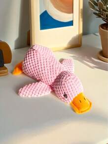 1 Plush Toy Of Duck Pet Made Of Corn Wool Material, A Pet Toy That Can Make Noise When Gnawing And Playing, And An Interactive Toy For Pets To Kill Energy. It Is Only For Pet Use
